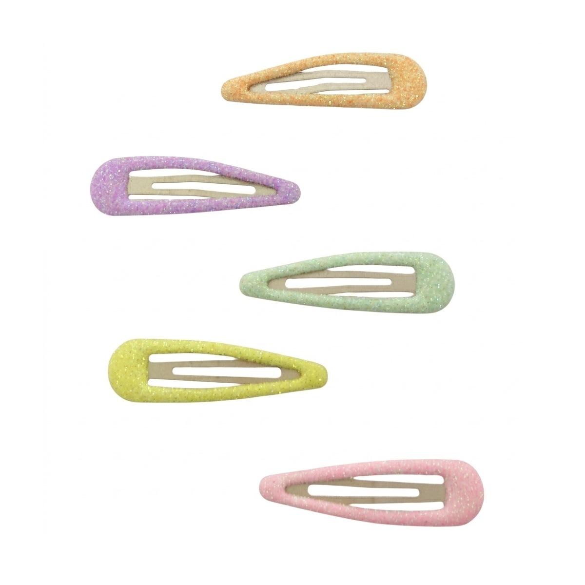 Clic clac per capelli 5 cm glitter colori pastello