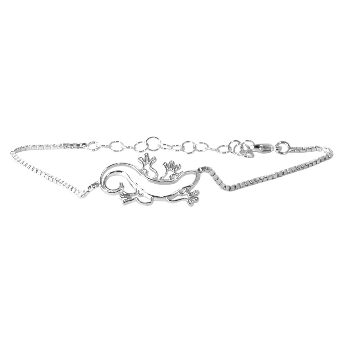 Bracciale geko in ottone rodiato Made in Italy