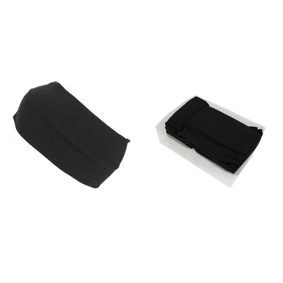 Fascia per capelli nera 11 cm in box da 12 pezzi