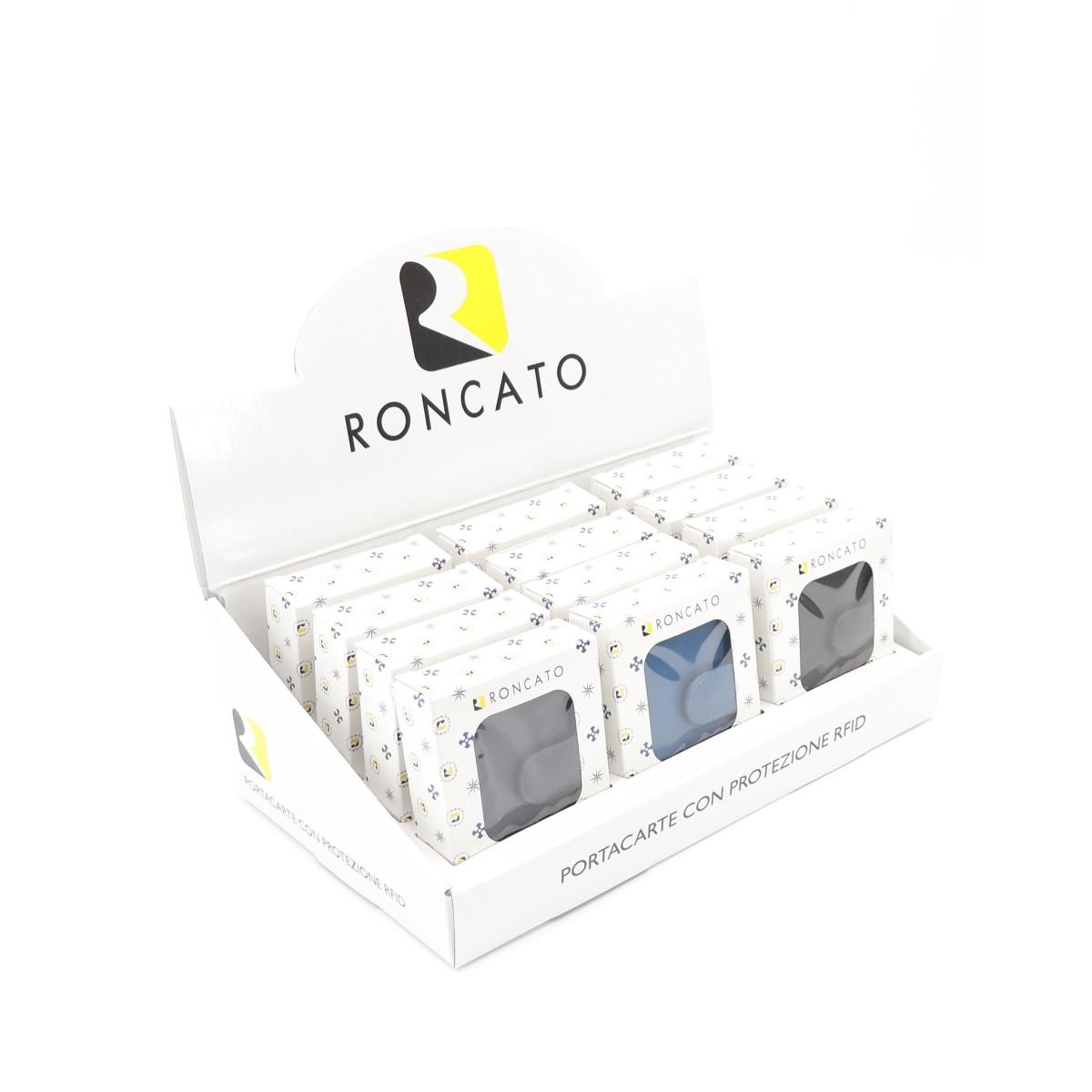 Portafoglio portacarte in pelle con RFID Roncato