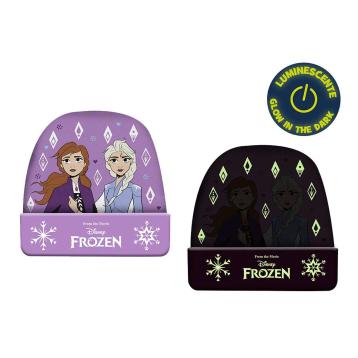 Cappello bimba luminescente con risvolto frozen