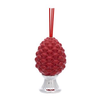 Pigna con diffusore colore rossa con base argento h10