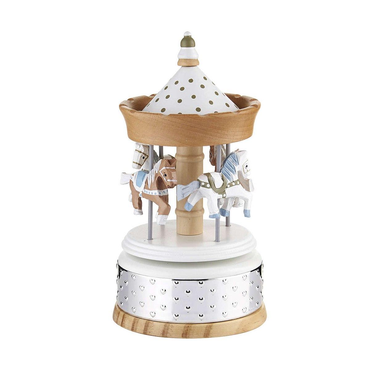 Giostra cavalli carillon legno stelle