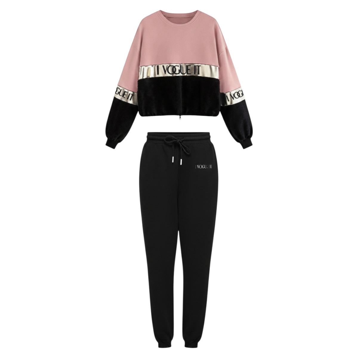 Tuta donna felpa corta e pantalone I Vogue It
