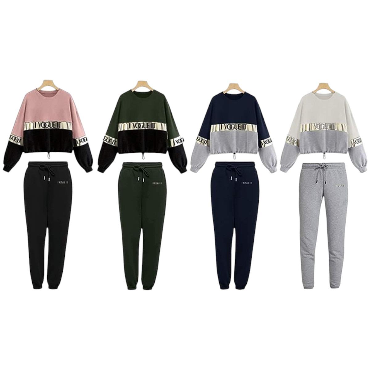 Tuta donna felpa corta e pantalone I Vogue It